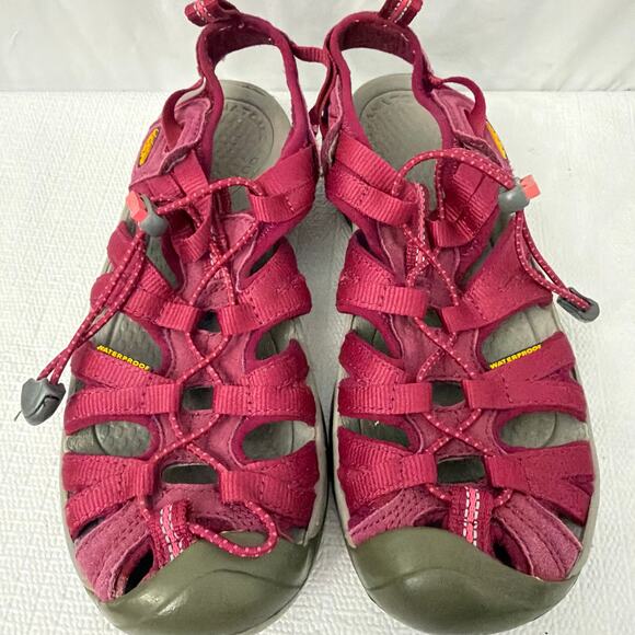 Keen Whisper Sandals Womens Size 7.5 Dark Pink Closed Toe - Picture 3 of 10
